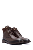 Men's Brown Zippered Leather Casual Boots | Derimod