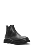 Men's Black Leather Chelsea Boots | Derimod