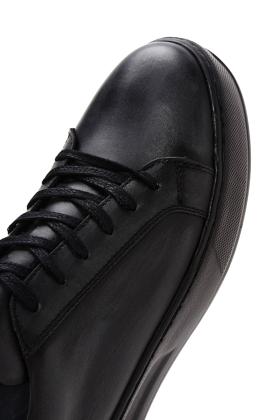 Men's Black Leather Sneaker