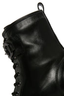 Women's Black Accessory Detailed Zippered Leather Boots | Derimod