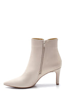 Women's Leather Thin Heeled Boots | Derimod