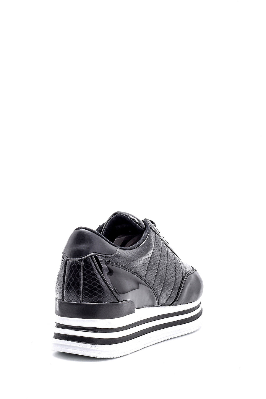 Kadın Yılan Derisi Detaylı Sneaker