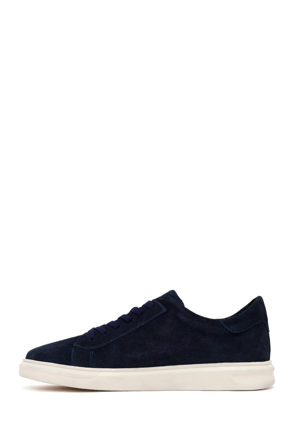 Erkek Lacivert Bağcıklı Süet Deri Sneaker