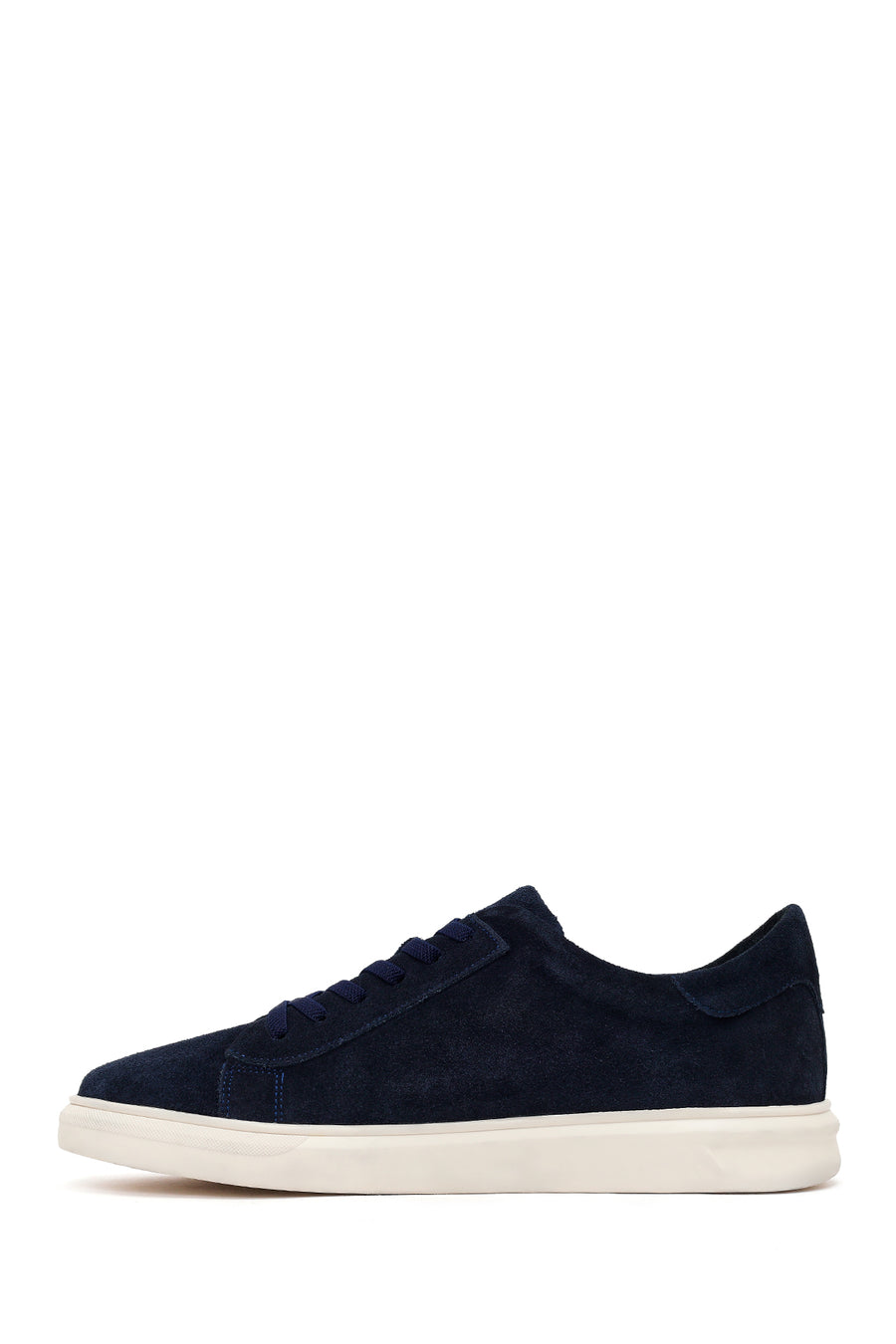 Male Navy Lace-up Suede Leather Sneaker