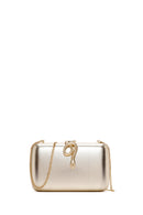 Women's Gold Accessory Detailed Long Chain Strap Mini Clutch Bag | Derimod