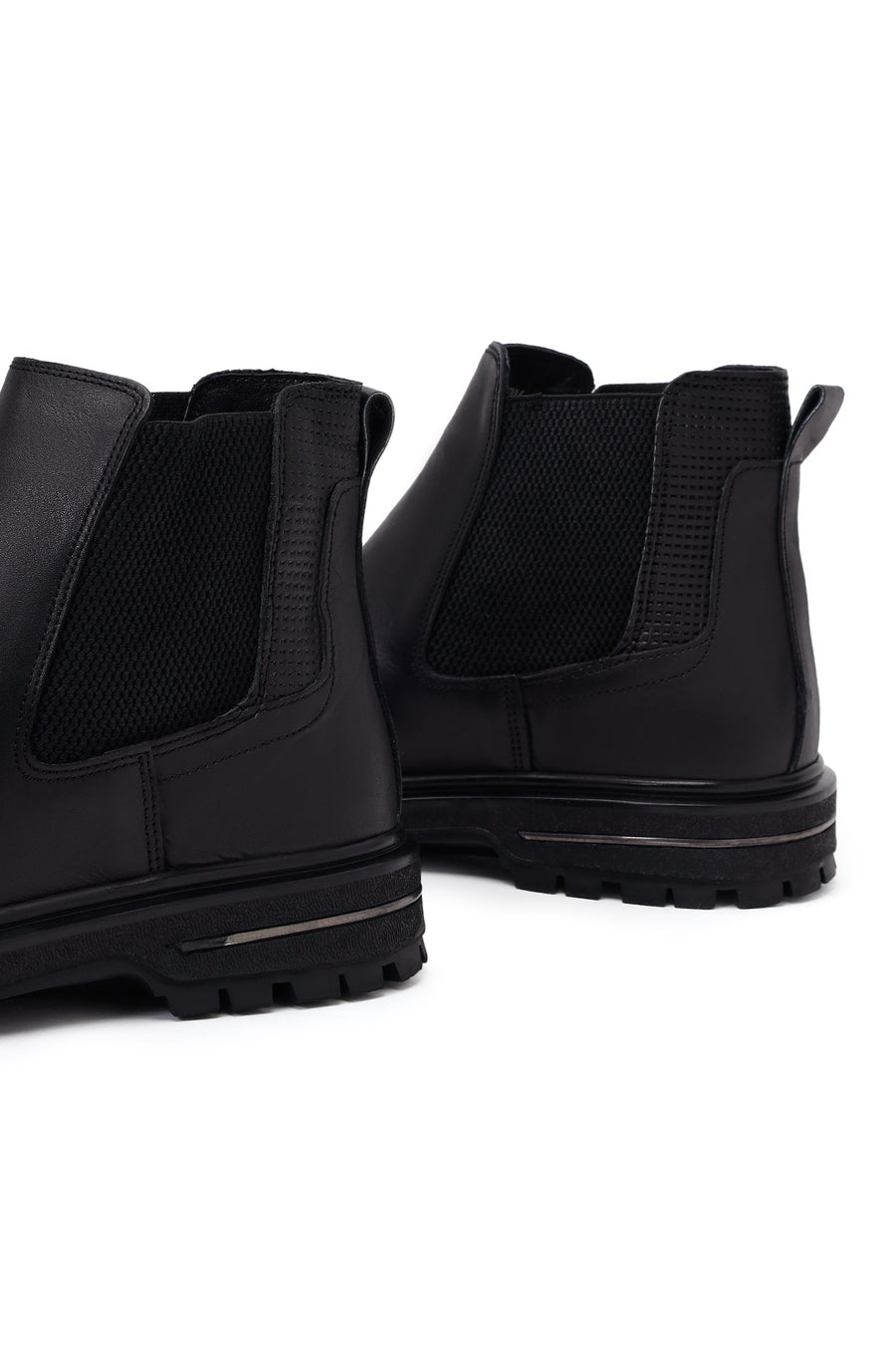 Male Black Leather Chelsea Boots