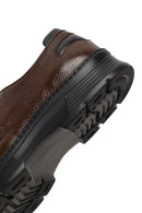 Men's Brown Lace-Up Thick-Soled Leather Casual Shoes | Derimod
