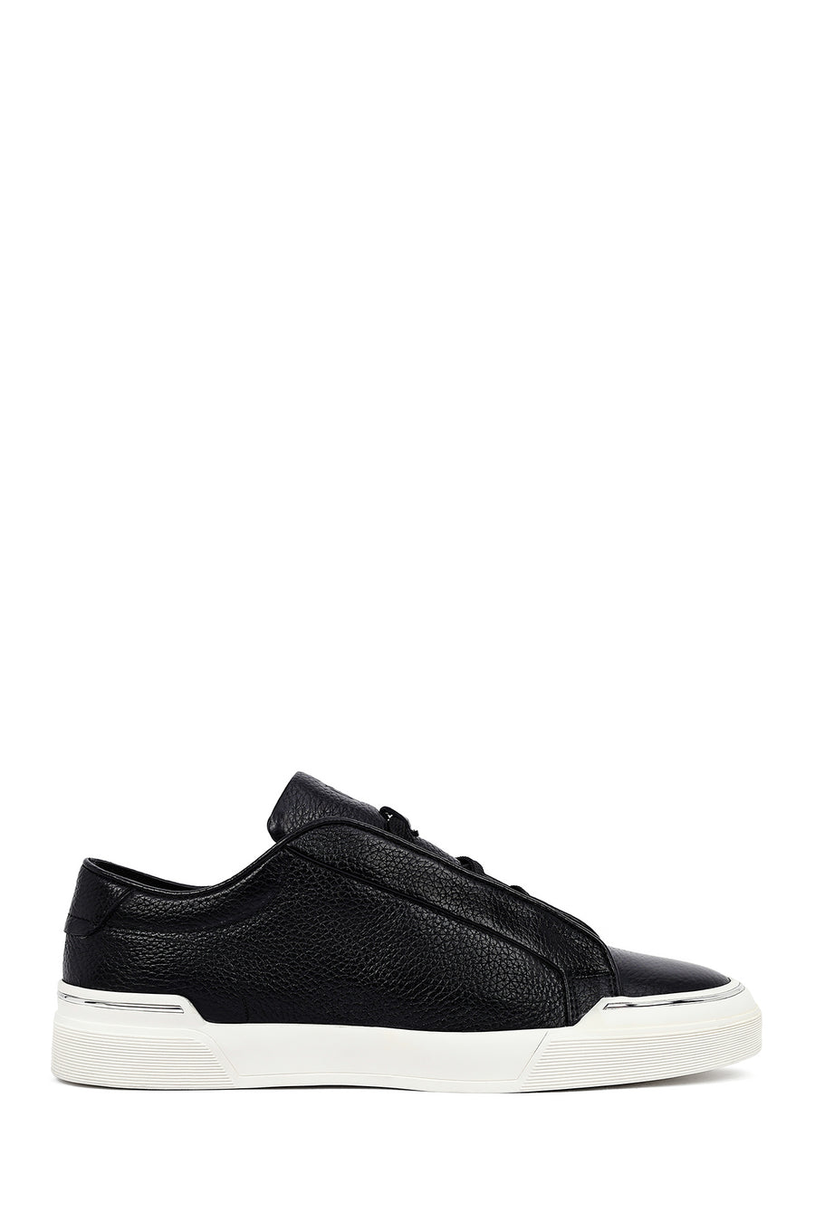 Erkek Siyah Bağcıklı Deri Sneaker 25WFD6211FT | Derimod