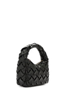 Women's Black Braided Mini Handbag | Derimod