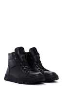 Men's Black Zippered Leather Boots | Derimod