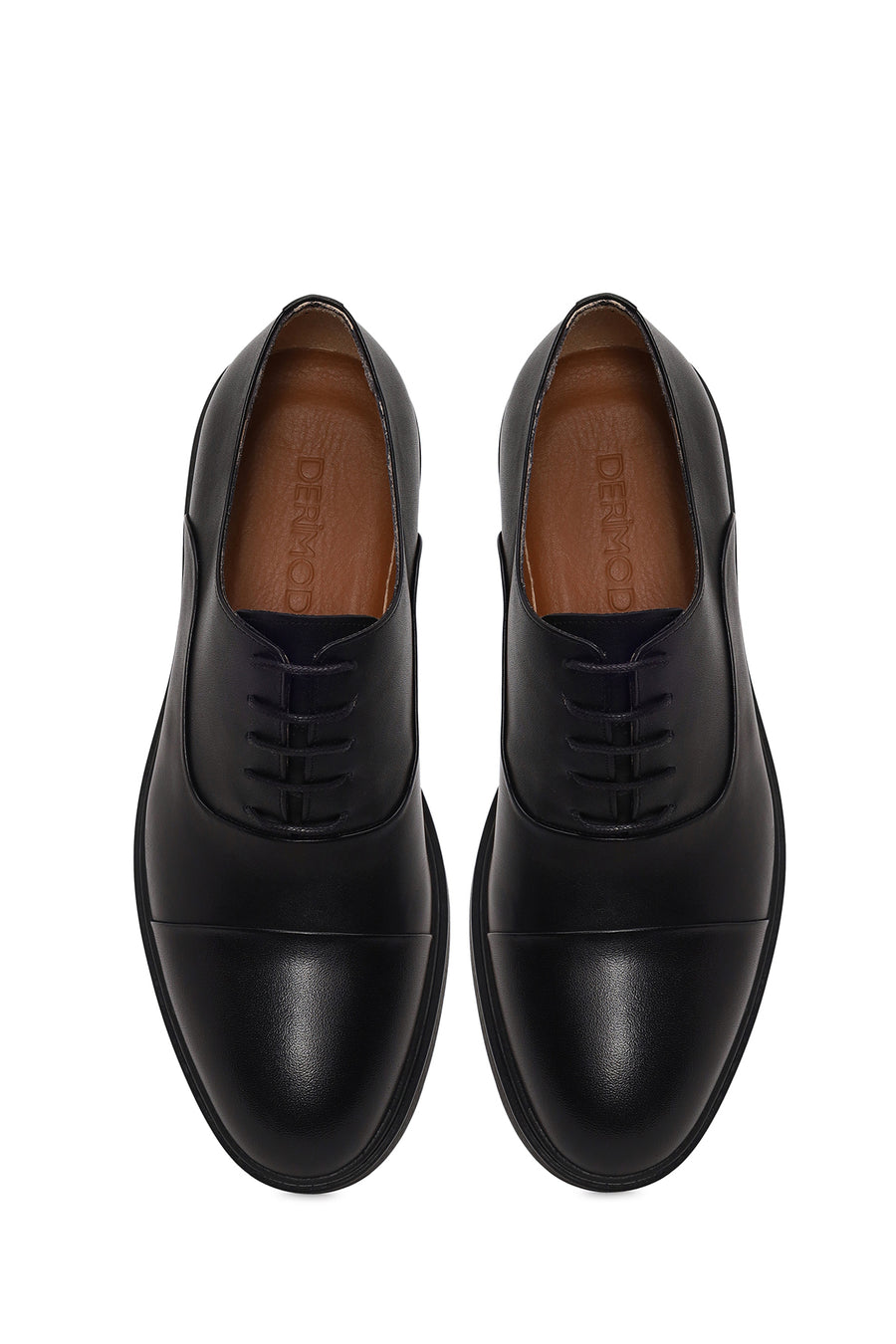 Male Black Lace-up Leather Casual Shoes