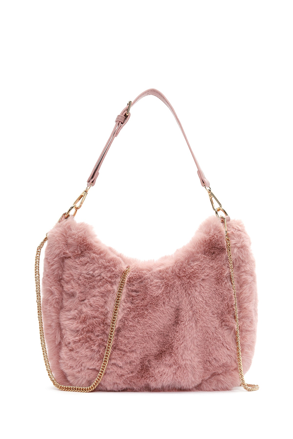 Women's Pink Long Strap Plush Shoulder Bag 24WBD2954PH | Derimod