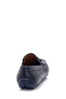 Erkek Lacivert Deri Örgülü Casual Loafer | Derimod