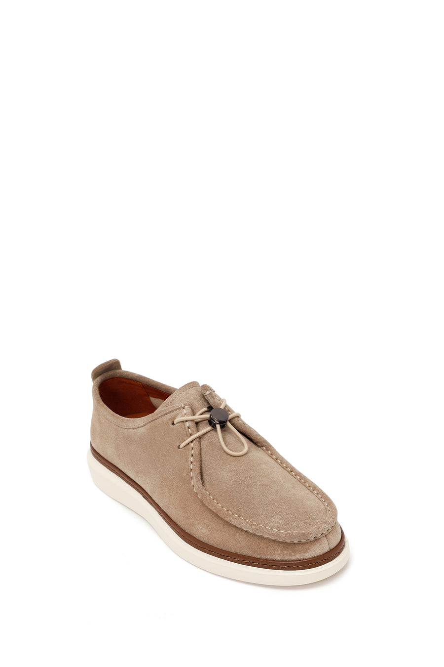 Erkek Bej Bağcıklı Süet Deri Casual Ayakkabı