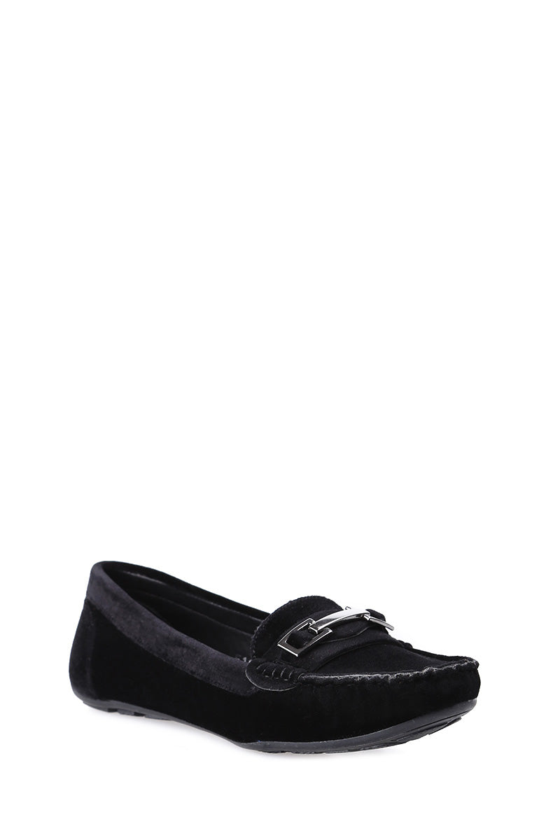 Tokalı Kadın Süet Loafer