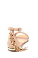 Kadın Altın Zincir Detaylı Sandalet | Derimod