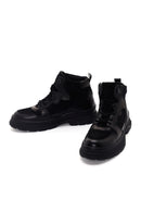 Men's Black Suede Detailed Casual Leather Boots | Derimod