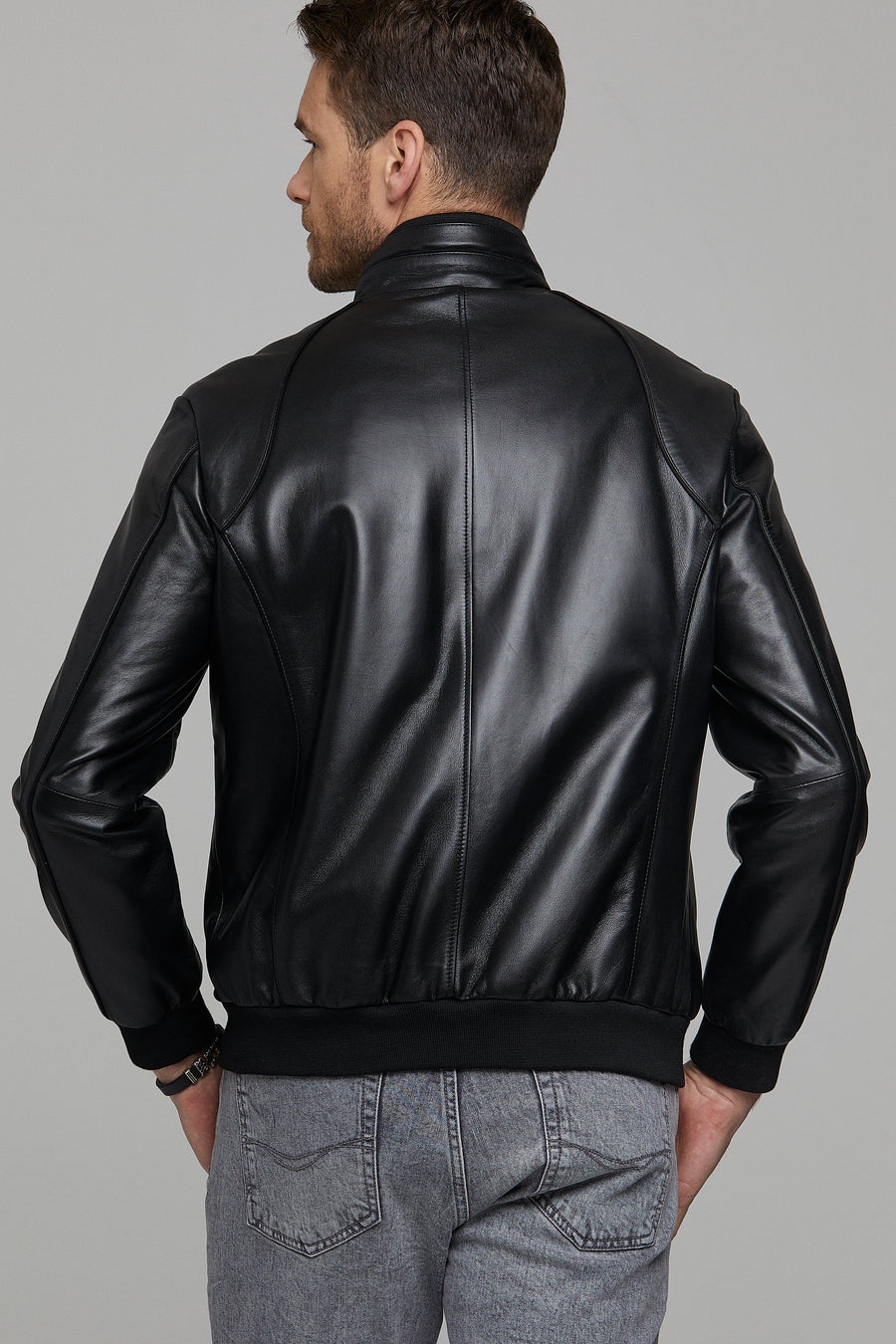 Andy Men's Black Leather Jacket