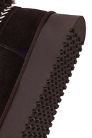 Woman Brown Thick-Soled Suede Teddy Boots | Derimod