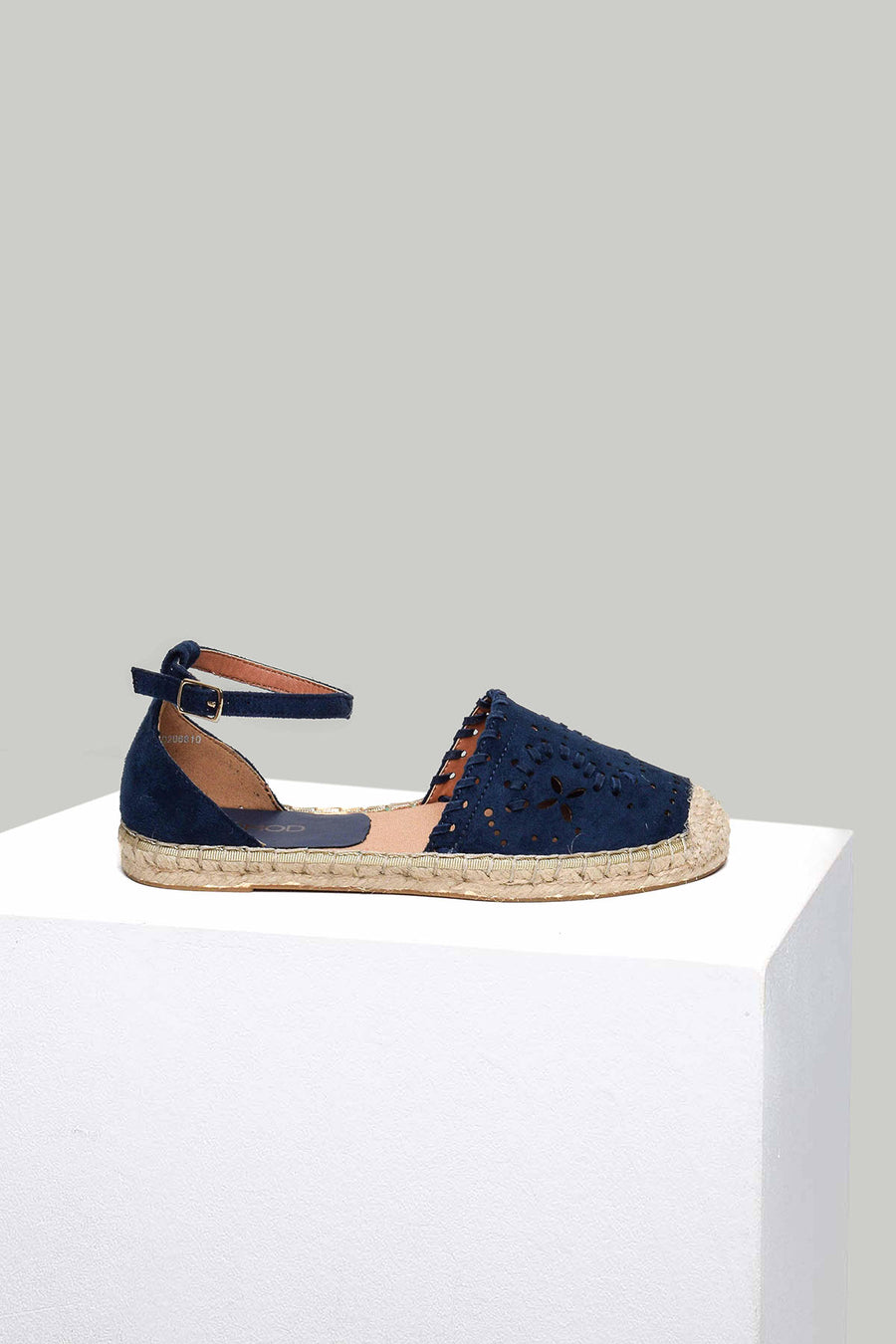 Suede Women's Espadrille with Ankle Strap