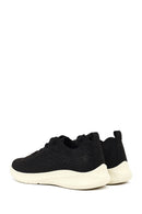 Kadın Siyah Bağcıklı Kalın Tabanlı Desenli Kumaş Comfort Sneaker | Derimod
