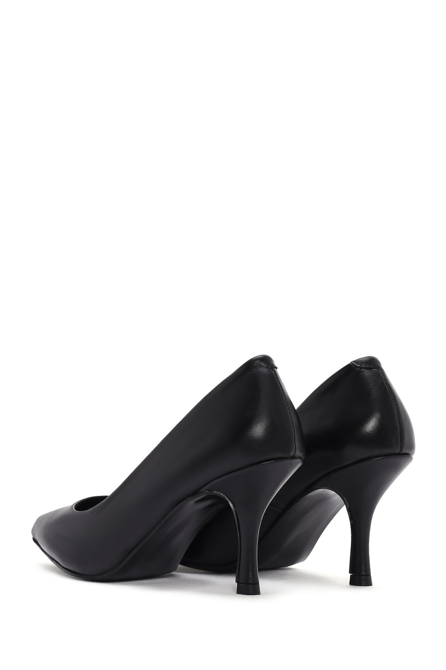 Kadın Siyah İnce Topuklu Deri Stiletto