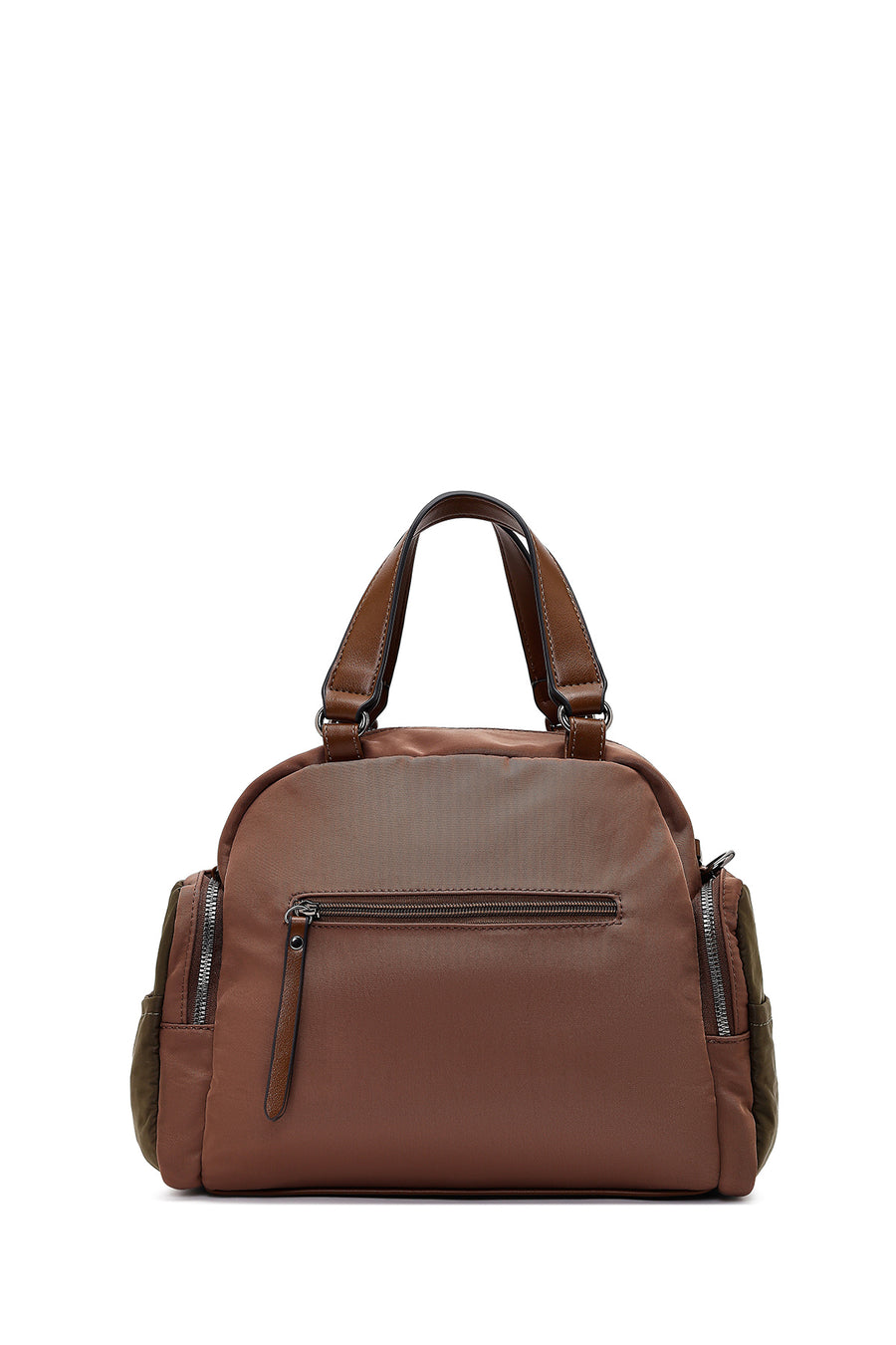 Woman Tan Long-Strap Shoulder Bag