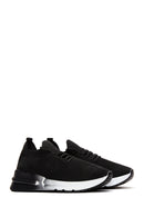 Women's Black Thick Soled Fabric Sneaker | Derimod