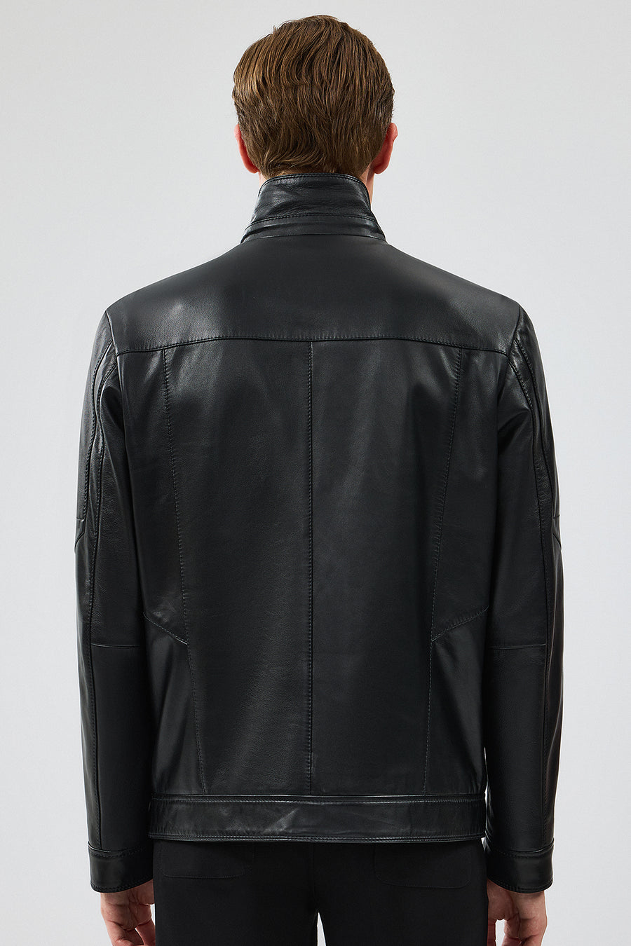Hugo Men's Black Regular Leather Jacket