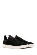 Derimod Fly Men's Black Lace-up Suede Leather Sneaker | Derimod