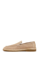 Men's Beige Suede Leather Casual Loafer | Derimod