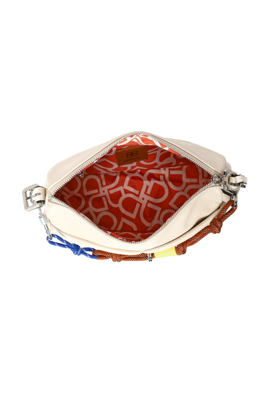 Woman Cream Charm Crossbody Bag