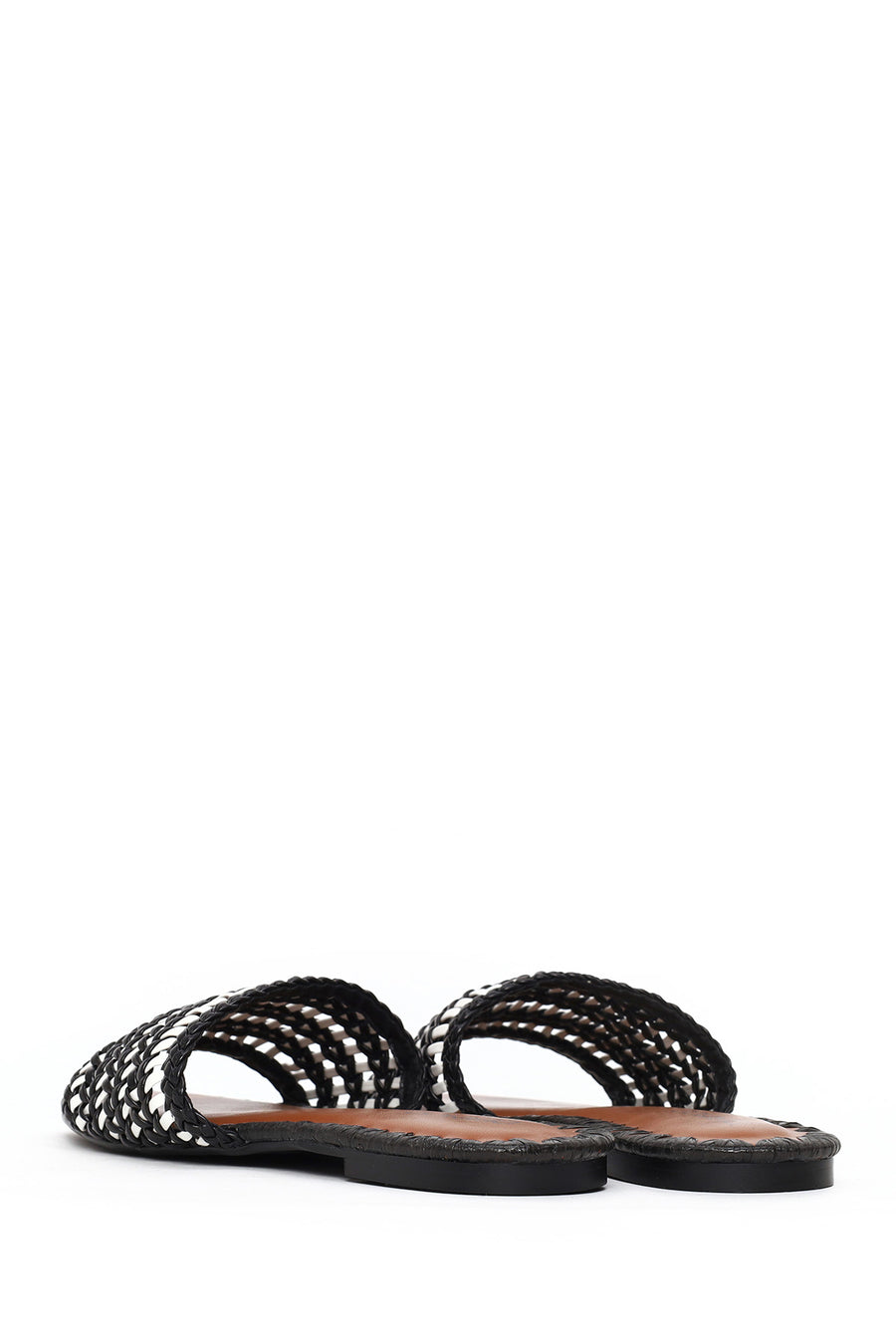 Woman Black Braided Slipper