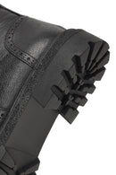 Men's Black Zippered Leather Boots | Derimod