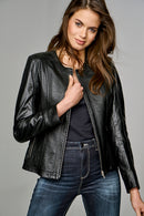 Linet Women's Leather Jacket | Derimod