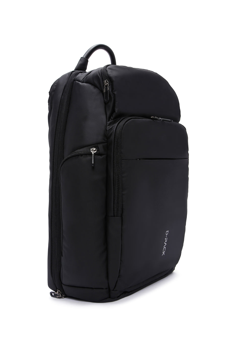 D-Pack Unisex Black Technological Fabric Backpack
