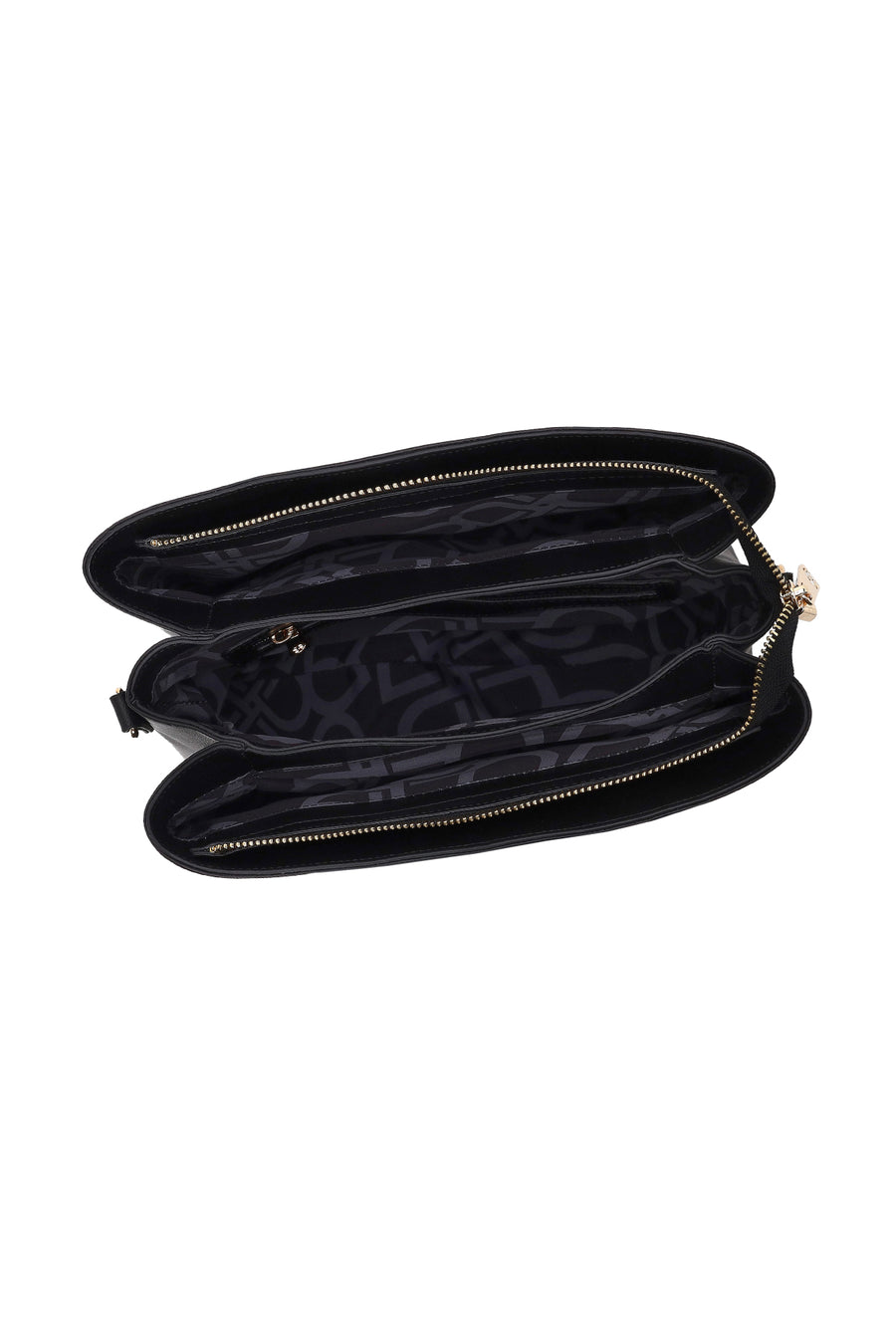 Woman Black Classic Shoulder Bag with Long Strap
