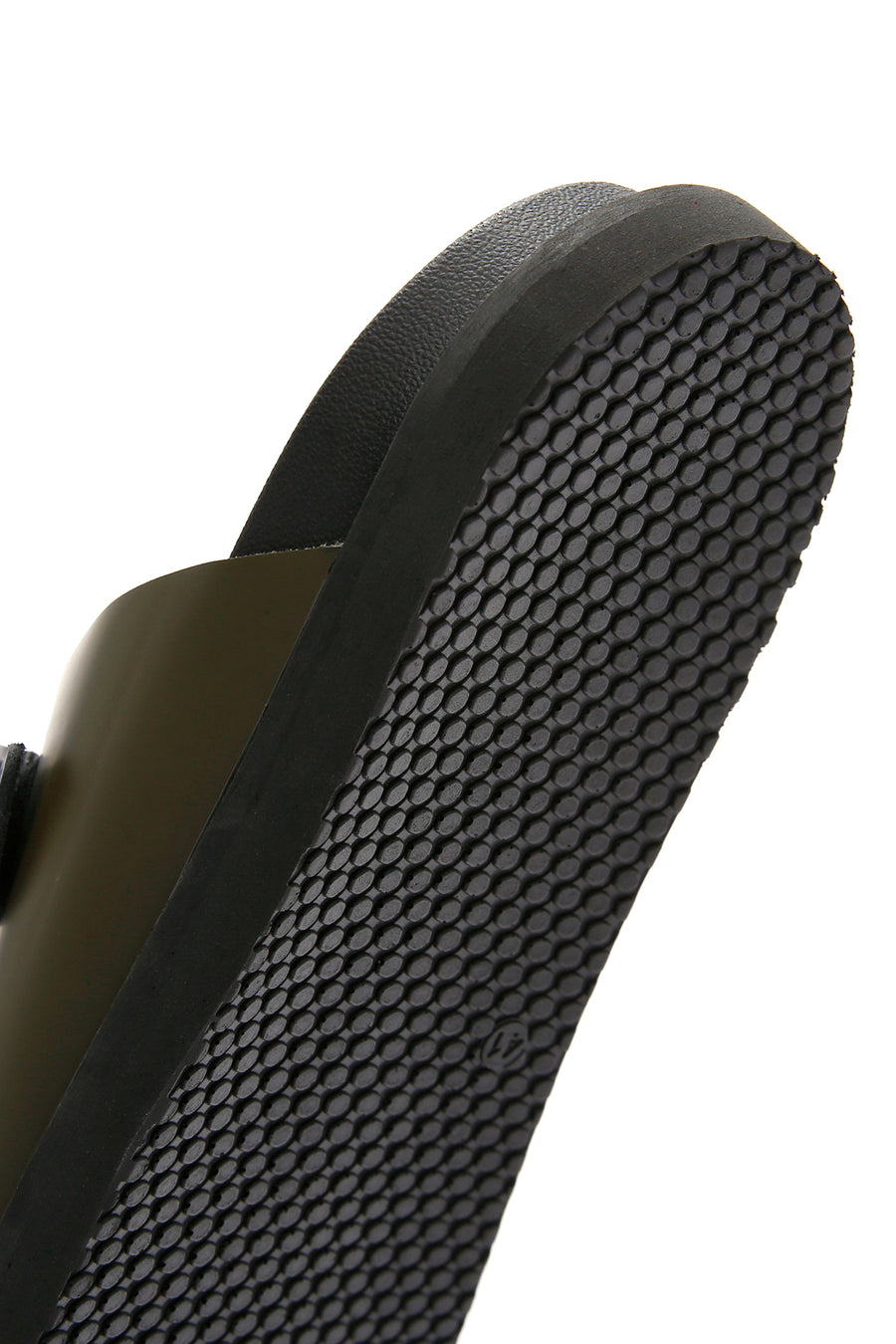 Men's Black Leather Slippers