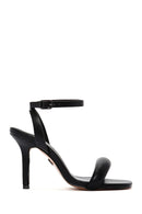 Kadın Siyah Bilekten Bantlı İnce Topuklu Sandalet | Derimod