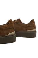 Erkek Taba Bağcıklı Deri Sneaker | Derimod