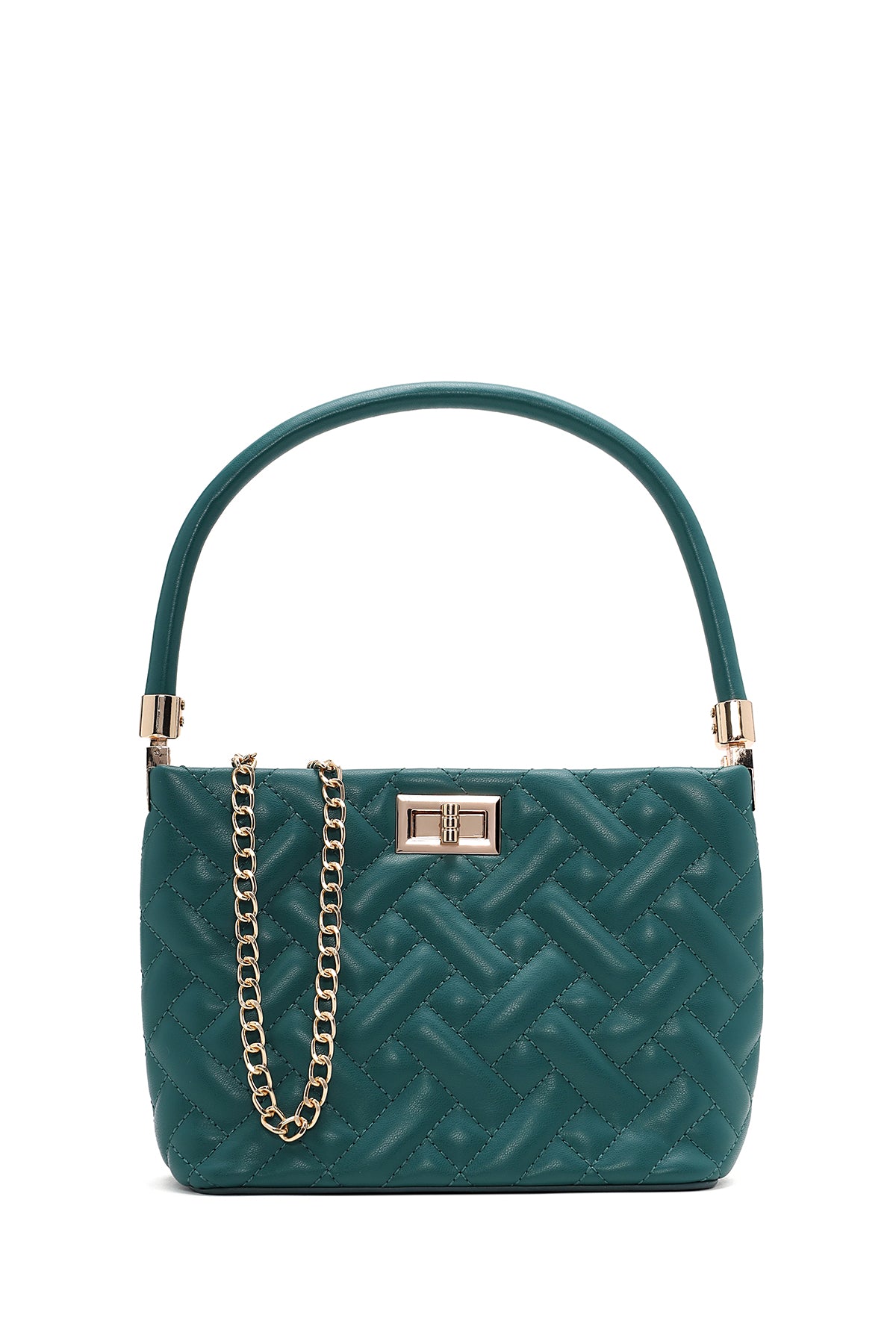 Women's Green Quilted Handbag 22WBD2859KP | Derimod