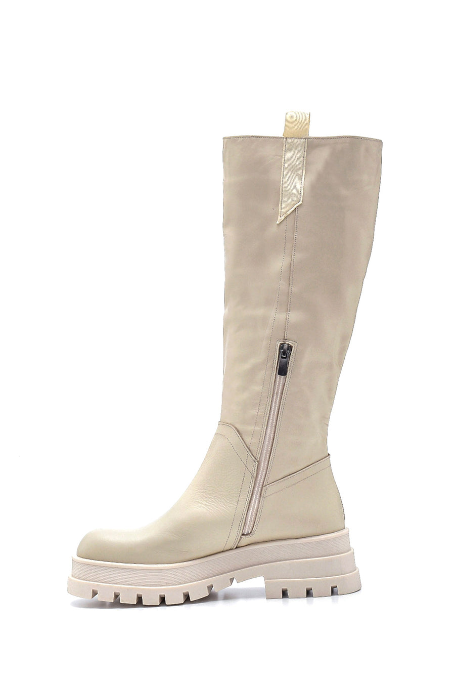 Women's Leather Zippered Boots