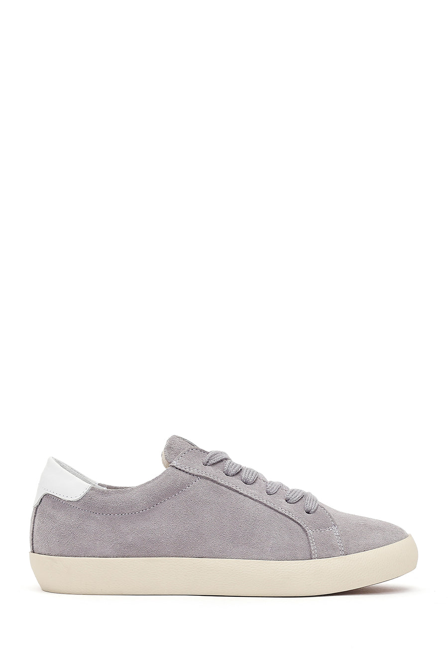 Women's Gray Lace-Up Suede Leather Sneaker 26PFD371310 | Derimod