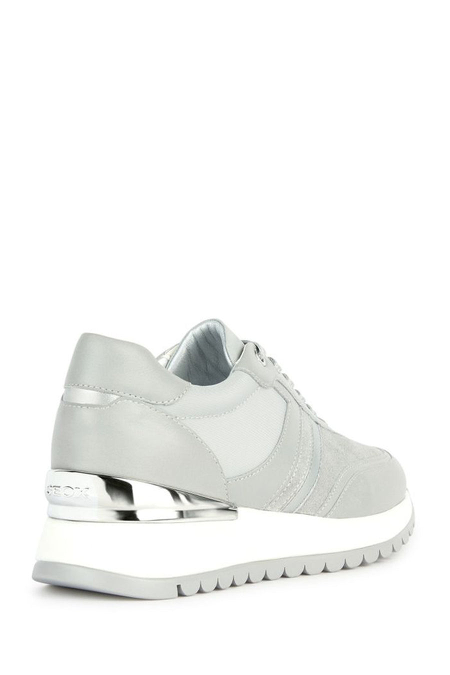 Geox Women's Gray Desya Laced Thick Soled Sports Shoes