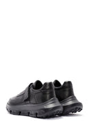 Men's Black Leather Strap Sneakers | Derimod