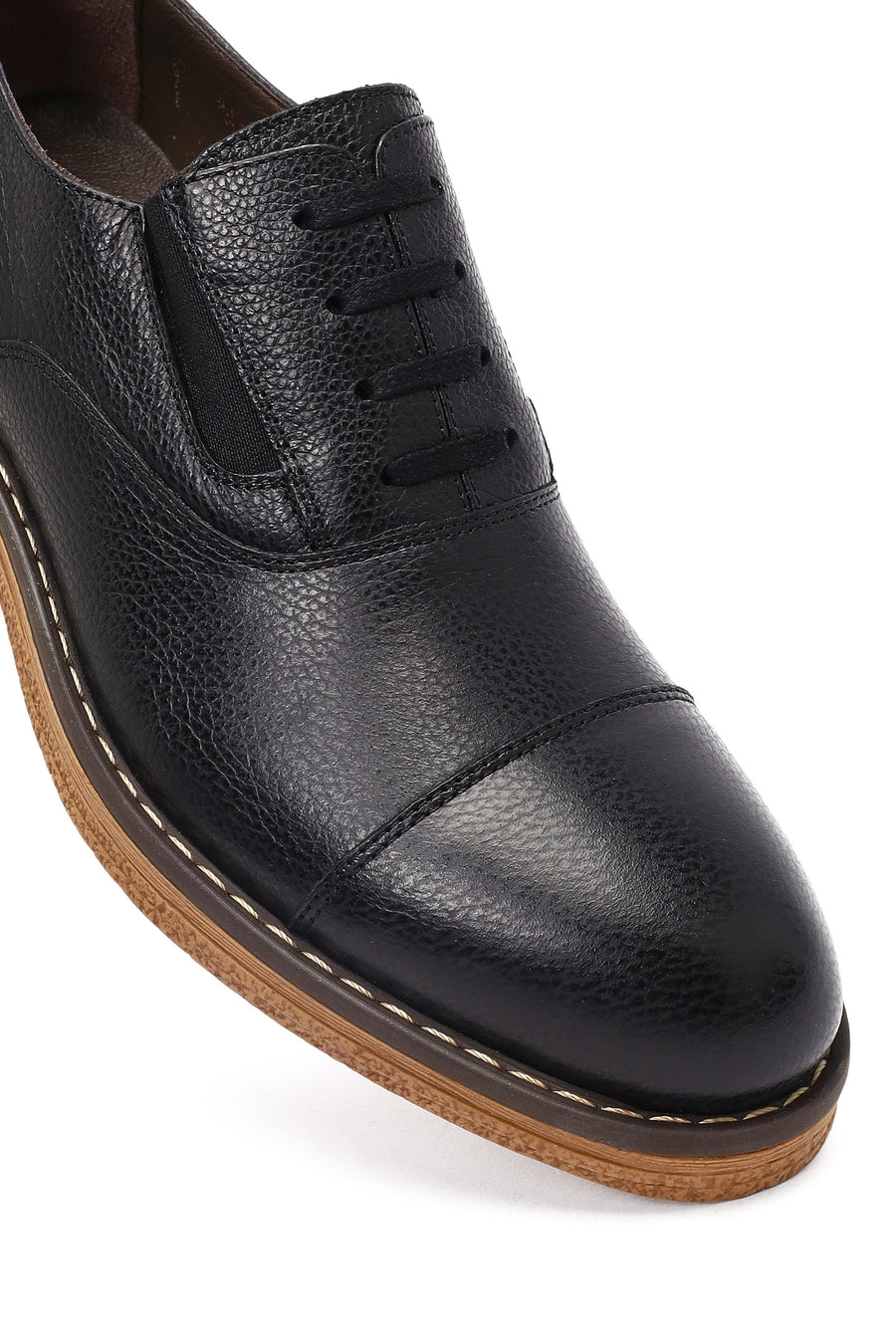 Men's Black Lace Up Leather Casual Shoes
