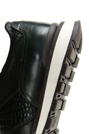 Erkek Yeşil Deri Baskılı Sneaker | Derimod