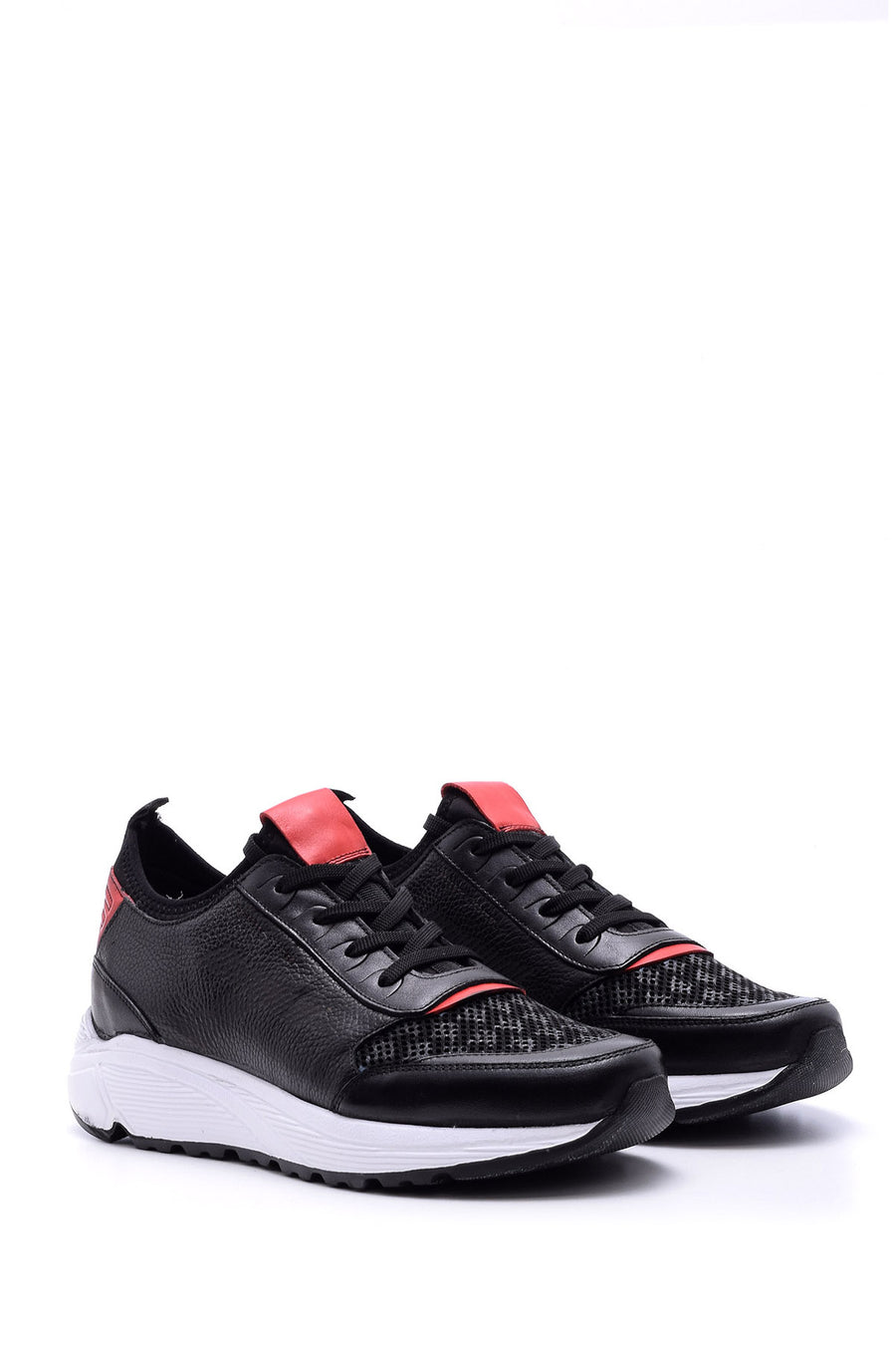 Men's High-Sole Leather Sneaker