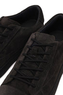 Erkek Antrasit Bağcıklı Süet Deri Sneaker | Derimod