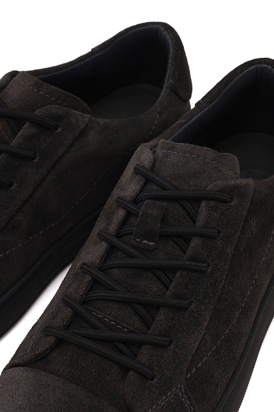Erkek Antrasit Bağcıklı Süet Deri Sneaker